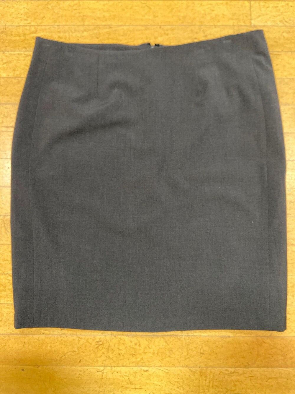 GRAY BUSINESS The Limited Grey Viscose Blend Straight Skirt Size 14 Women’s